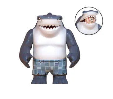 King Shark Figure Custom LEGO Compatible Suicide Squad Aquatic Detailing Razor Sharp Teeth - ToylandEU