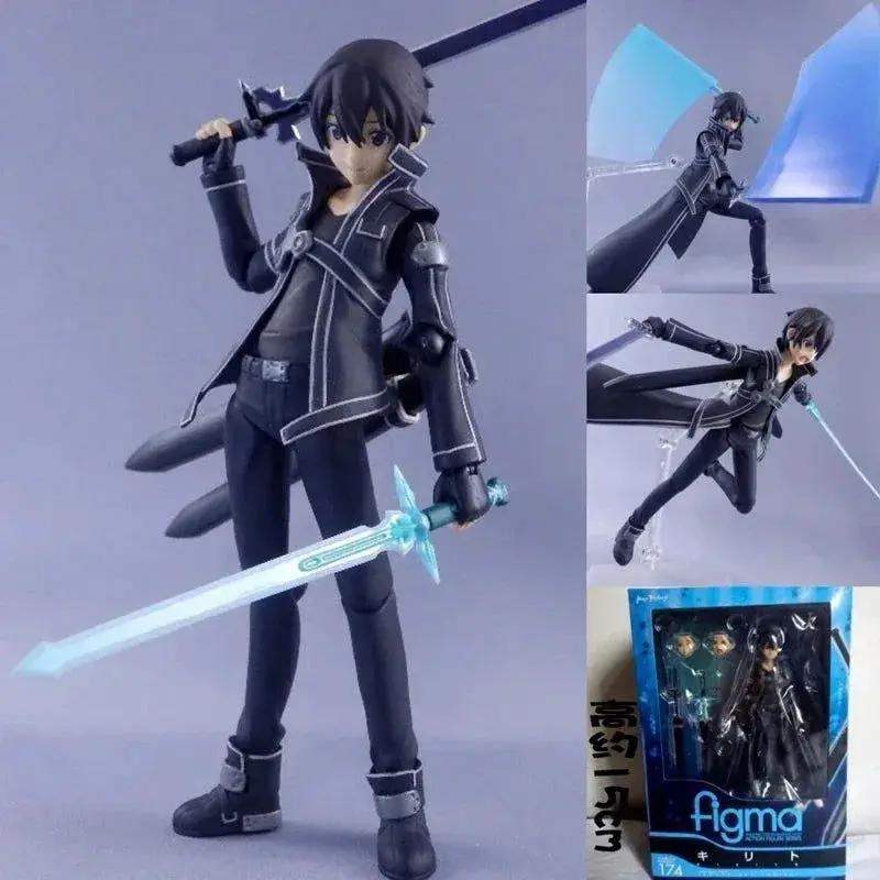 Kirigaya Kazuto Action Figure, Kirito Anime Figurines Sword Art Online, Detachable and Movable Joints Model PVC 15 CM - ToylandEU