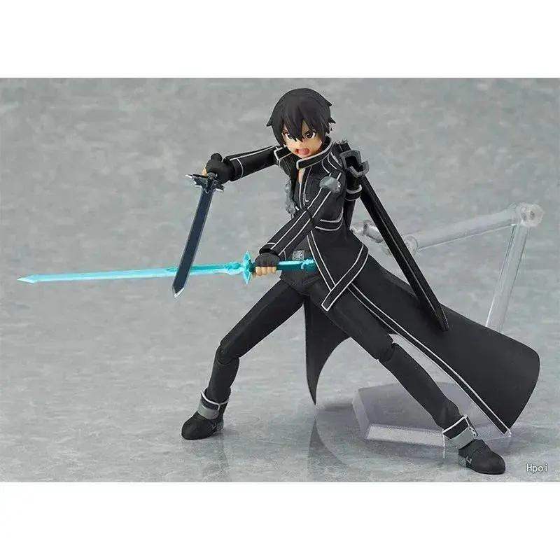 Kirigaya Kazuto Action Figure, Kirito Anime Figurines Sword Art Online, Detachable and Movable Joints Model PVC 15 CM - ToylandEU