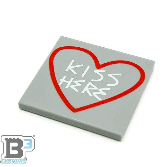  Custom LEGO 4x4 Tile Kiss Here Sidewalk Art Minifig -  ToylandEU™