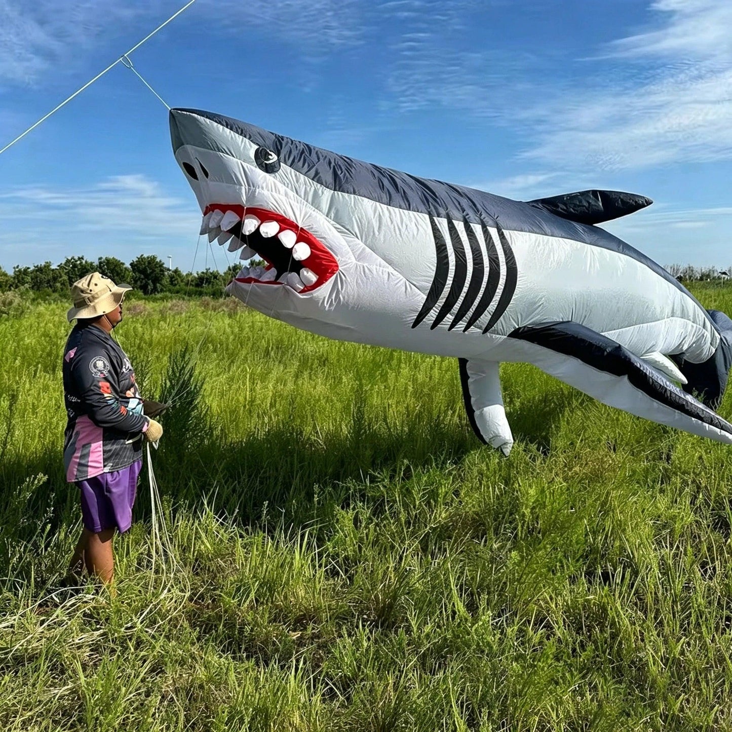  Kite | 6m Shark Design Durable Polyester | Toylandeu™ 