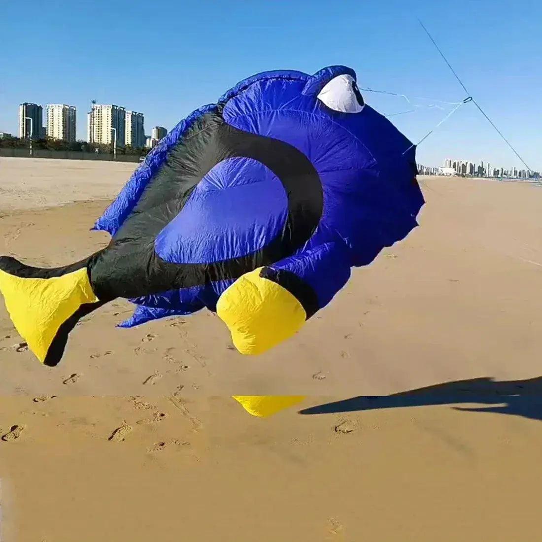  Blue Fish Kite 3m Ripstop Nylon With Bag For Adults -  ToylandEU™