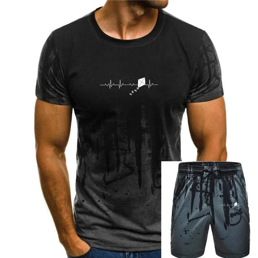 Kite Flying Passion T-Shirt - Heartbeat Design for Enthusiasts - ToylandEU