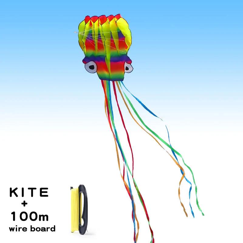  Kite | Octopus 3D Design with 100m Line | Toylandeu™ 