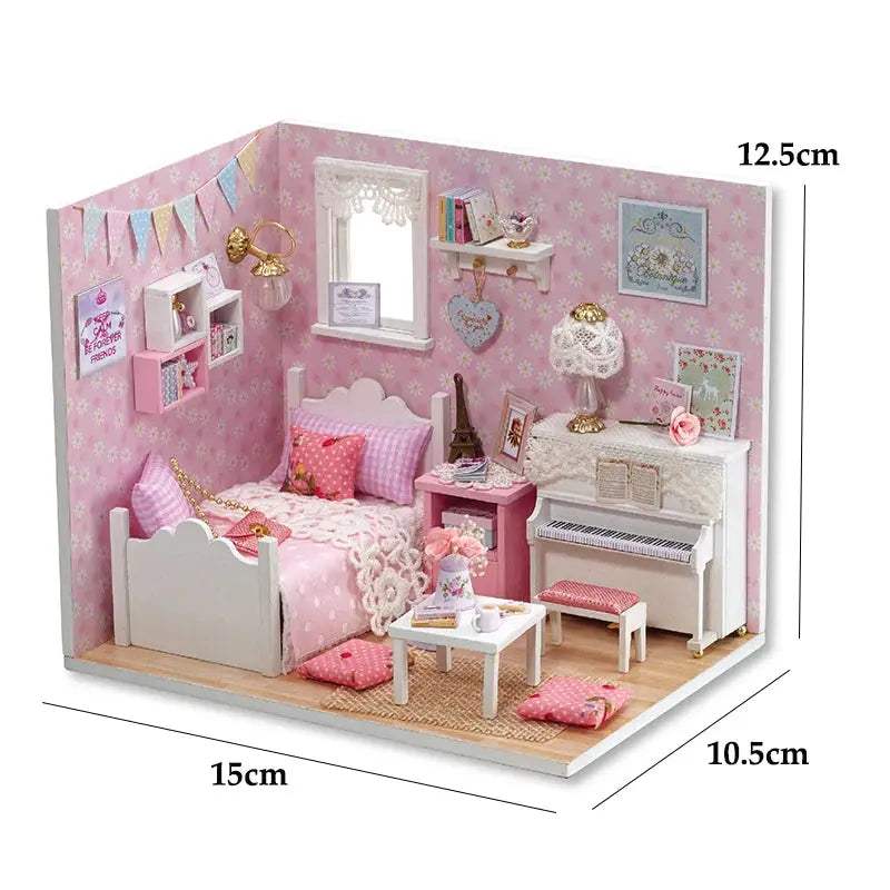  Kitten Doll House 3D Puzzle Wooden DIY Decor Kit -  ToylandEU™