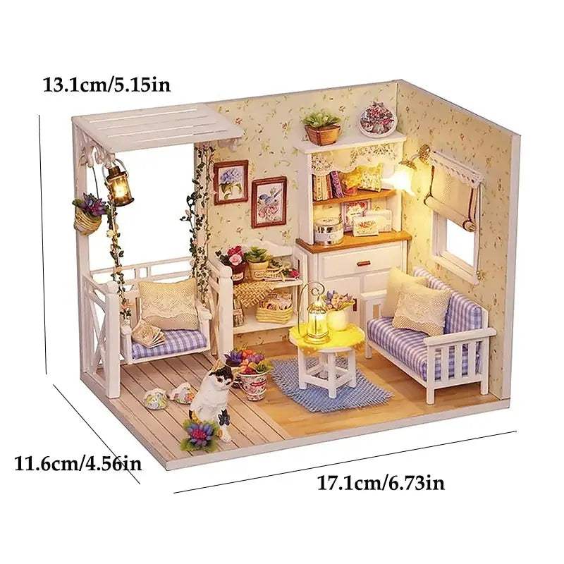  Kitten Doll House 3D Puzzle Wooden DIY Decor Kit -  ToylandEU™