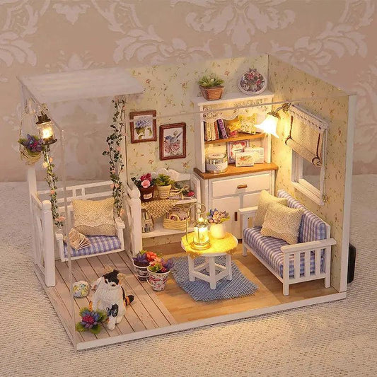  Kitten Doll House 3D Puzzle Wooden DIY Decor Kit -  ToylandEU™