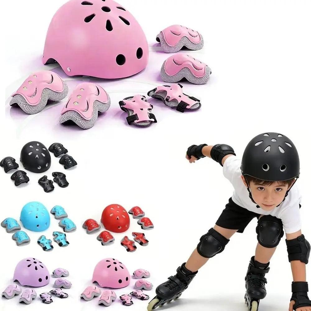 Knee And Elbow Pads | Shock Absorbing 7pc Set | Toylandeu™