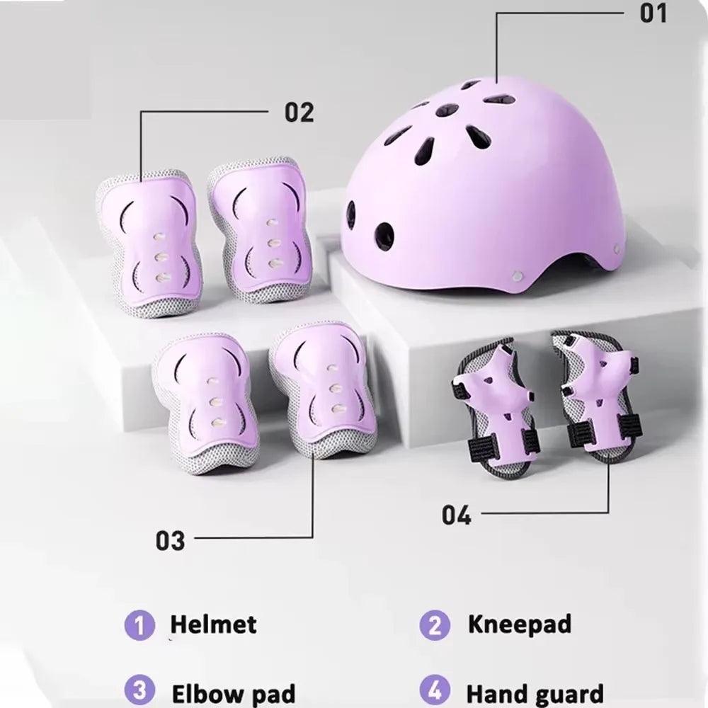 Knee And Elbow Pads | Shock Absorbing 7pc Set | Toylandeu™