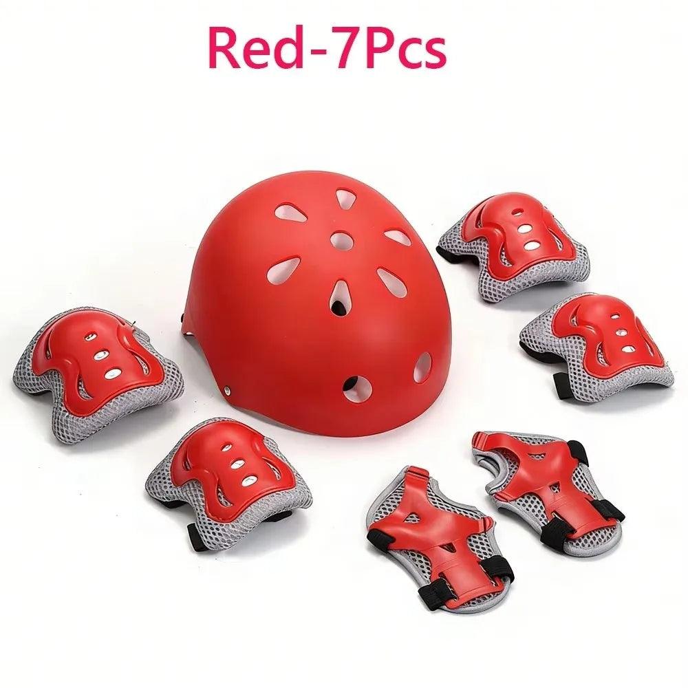 Knee And Elbow Pads | Shock Absorbing 7pc Set | Toylandeu™