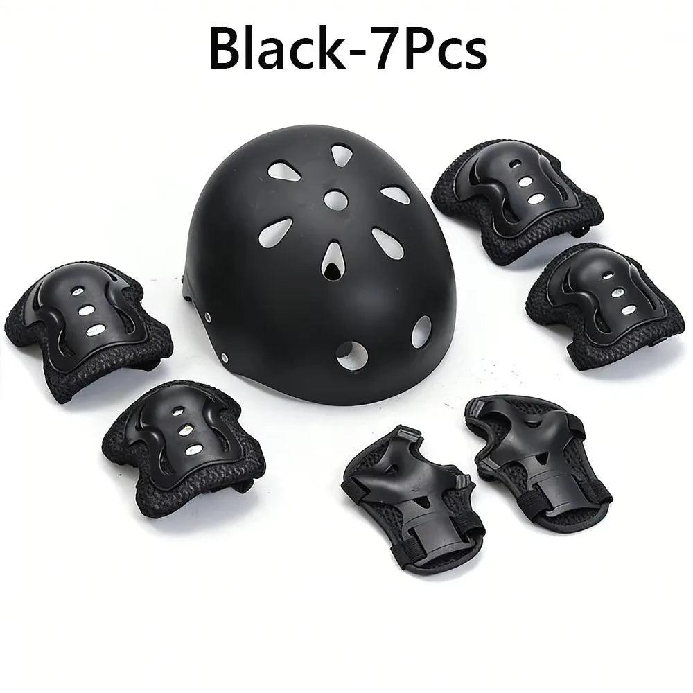 Knee And Elbow Pads | Shock Absorbing 7pc Set | Toylandeu™