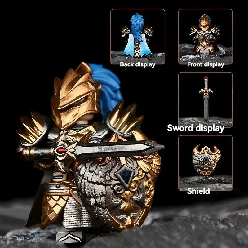 Knight Figure Round Table Collectible in ABS Plastic for Desk or Shelf Display, Durable Knight Figure - ToylandEU