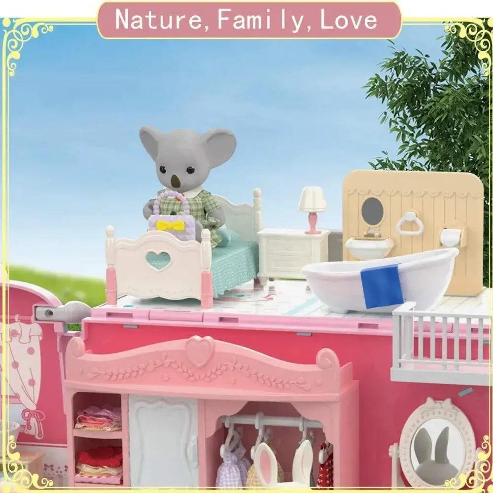  Koala Tour Bus Dollhouse Set Durable ABS Plastic -  ToylandEU™