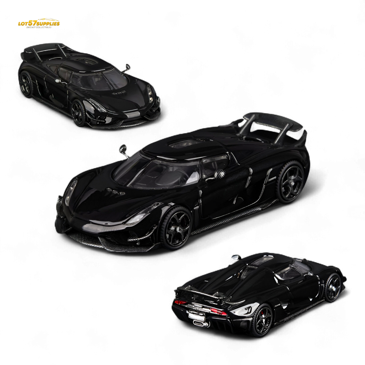 Koenigsegg Regera Diecast | 1:64 Scale Pearl Black | Toylandeu™