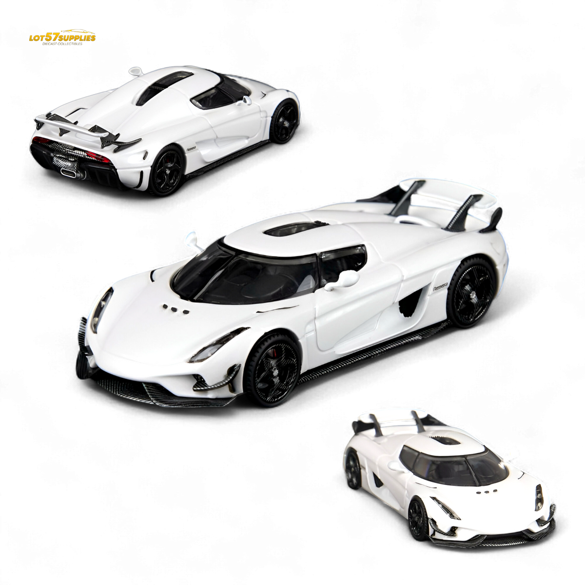 Koenigsegg Regera Diecast | 1:64 Scale Pearl White | Toylandeu™
