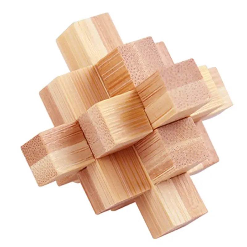 Kongming Lock Bamboo Puzzle 3D Brain Teaser Educational Gift - ToylandEU