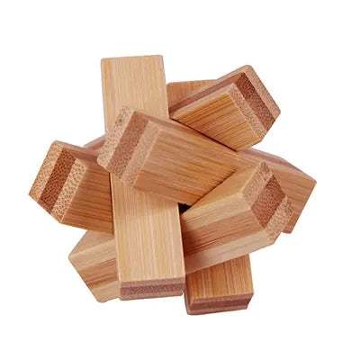 Kongming Lock Bamboo Puzzle 3D Brain Teaser Educational Gift - ToylandEU
