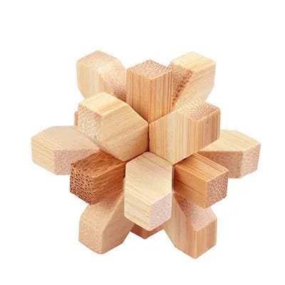 Kongming Lock Bamboo Puzzle 3D Brain Teaser Educational Gift - ToylandEU