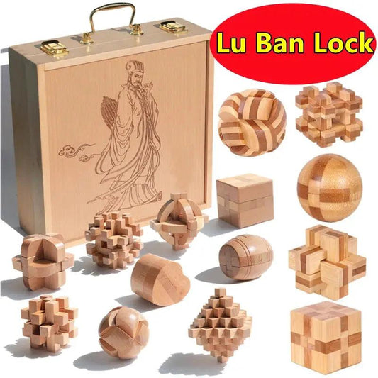  Kongming Lock Puzzle Wooden Brain Teaser Toy -  ToylandEU™