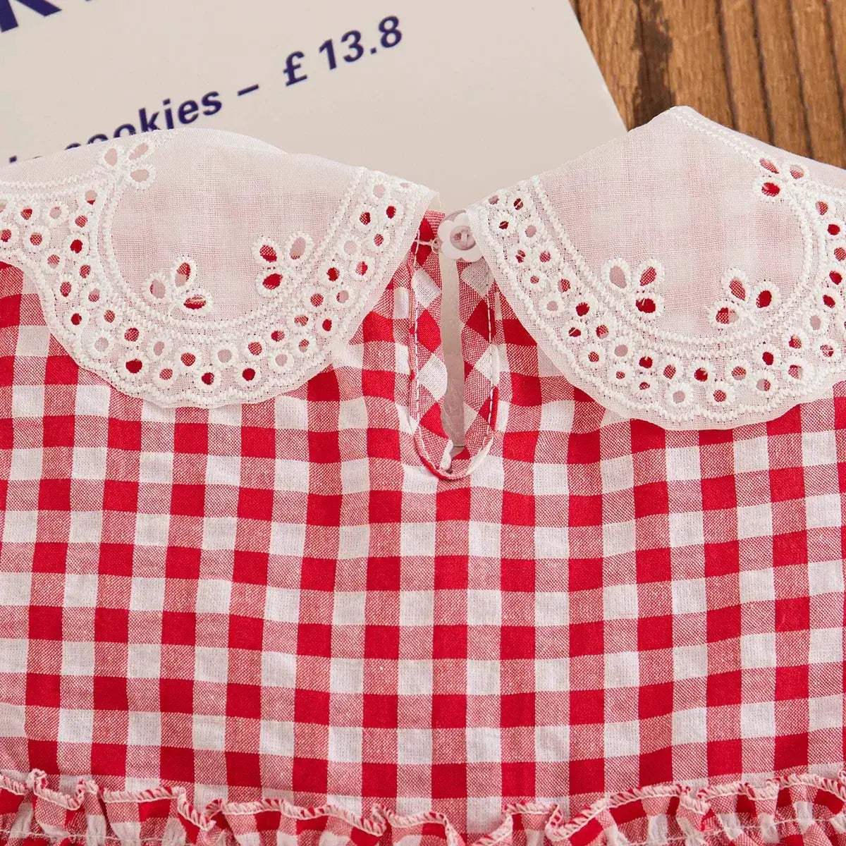 Korean Style Toddler Dress Red Strawberry Embroidery Sleeveless - ToylandEU