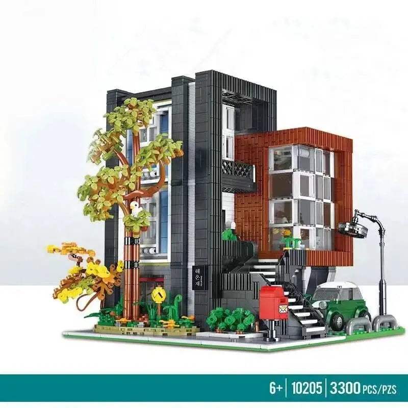 Korean Style Villa Building Blocks Set For Modular City Model - ToylandEU