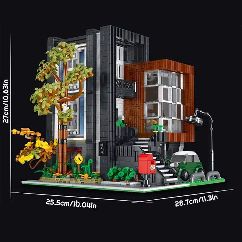 Korean Style Villa Building Blocks Set For Modular City Model - ToylandEU