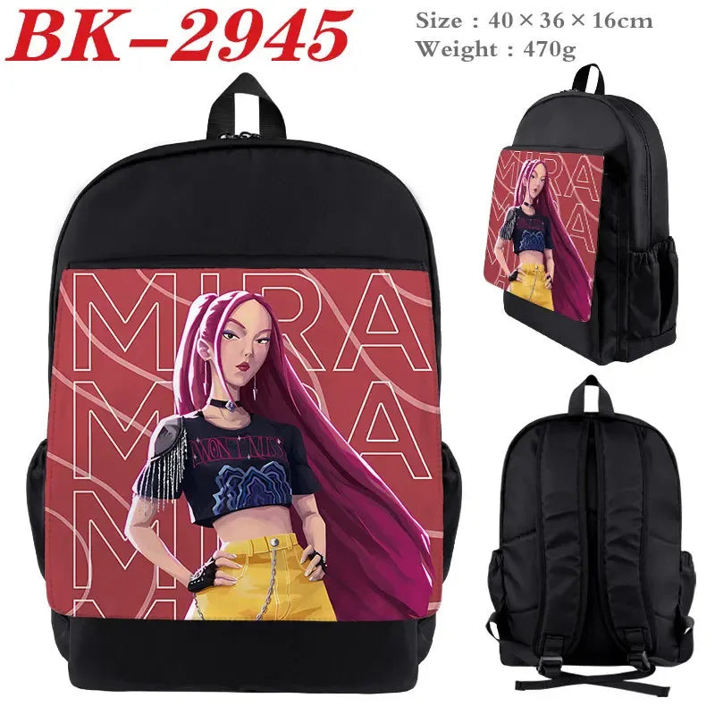 Kpop Backpack Nylon Cartoon Print Figures For Students - ToylandEU