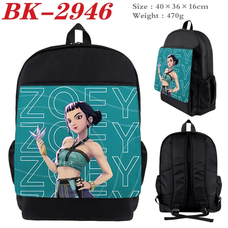 Kpop Backpack Nylon Cartoon Print Figures For Students - ToylandEU