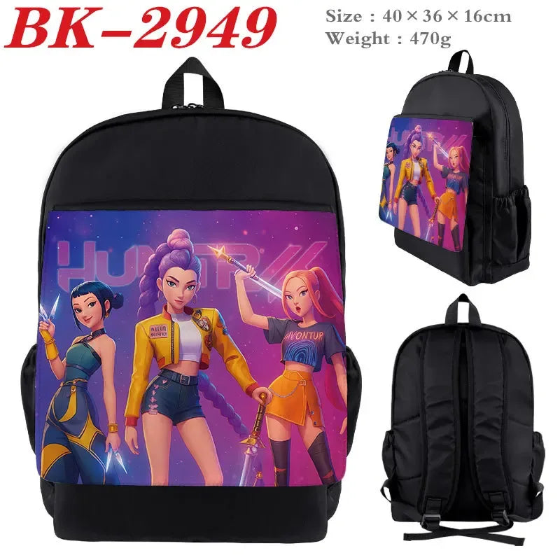 Kpop Backpack Nylon Cartoon Print Figures For Students - ToylandEU