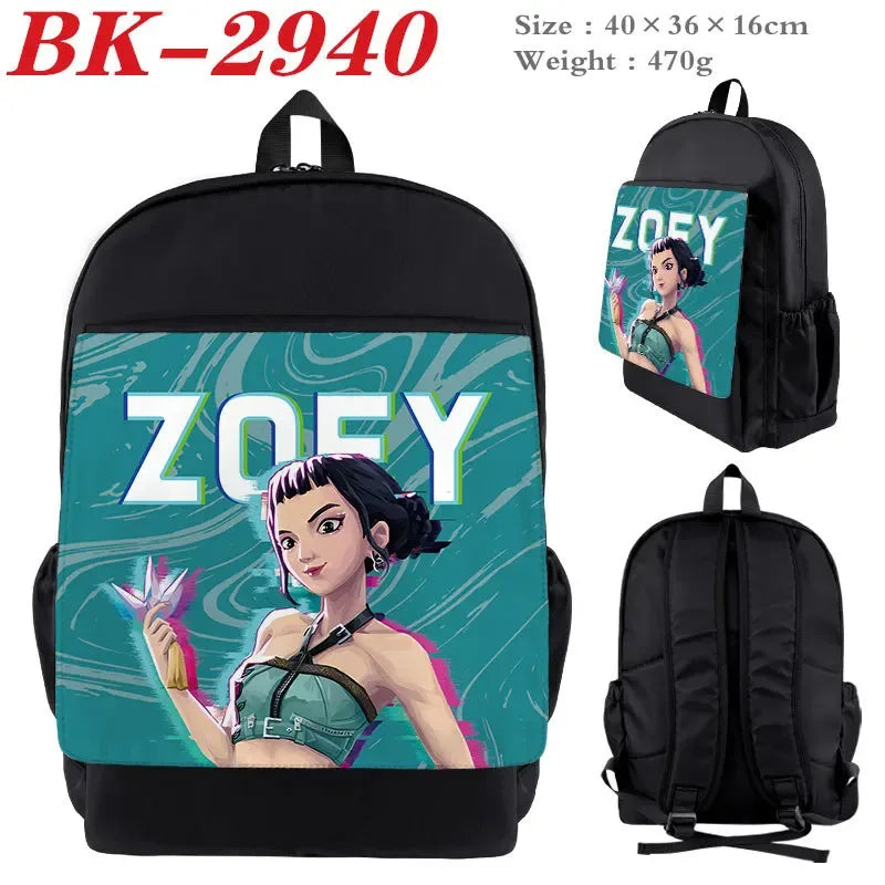 Kpop Backpack Nylon Cartoon Print Figures For Students - ToylandEU