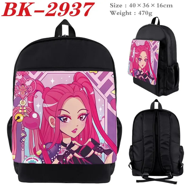 Kpop Backpack Nylon Cartoon Print Figures For Students - ToylandEU