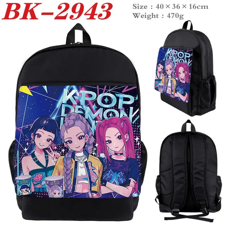 Kpop Backpack Nylon Cartoon Print Figures For Students - ToylandEU