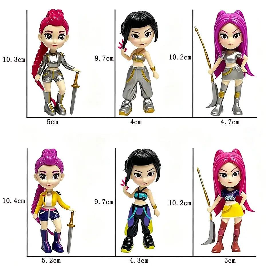  Kpop Demon Hunter Chibi Figure Set With Weapons -  ToylandEU™