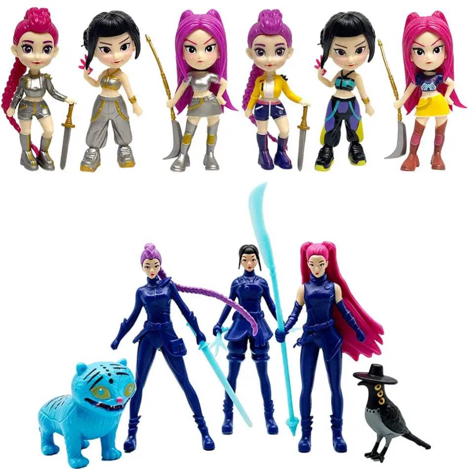  Kpop Demon Hunter Chibi Figure Set With Weapons -  ToylandEU™