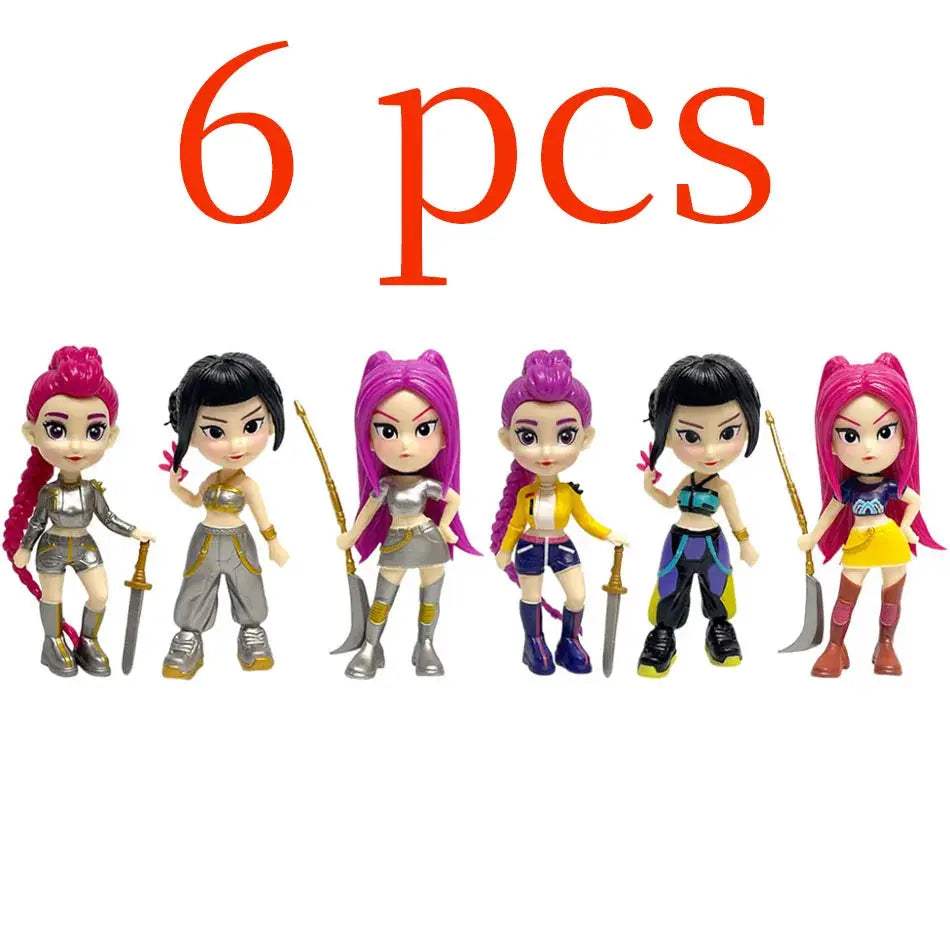  Kpop Demon Hunter Chibi Figure Set With Weapons -  ToylandEU™