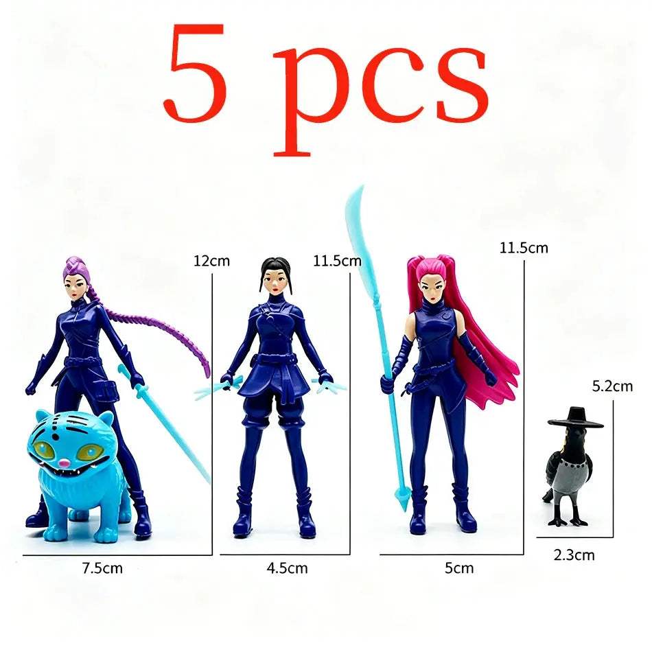  Kpop Demon Hunter Chibi Figure Set With Weapons -  ToylandEU™