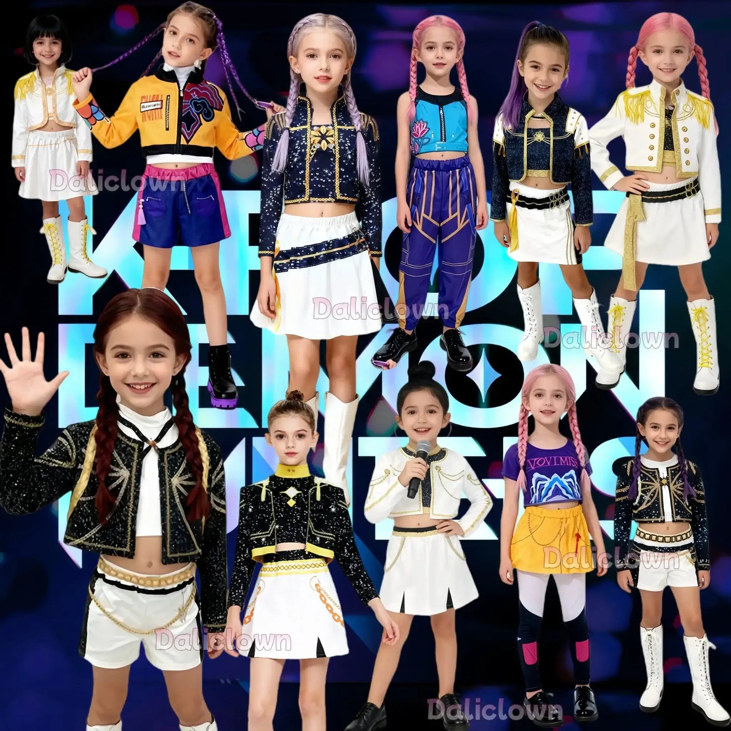 Kpop Demon Hunter Cosplay Costume For Girls With Sparkly Outfit - ToylandEU
