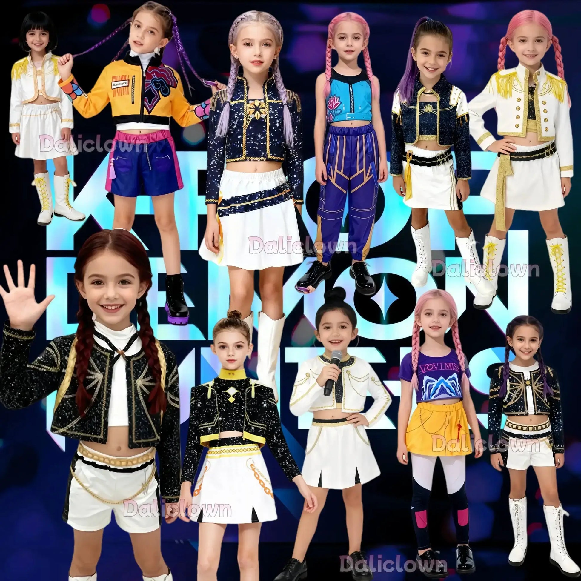 Kpop Demon Hunter Cosplay Costume For Girls With Sparkly Outfit - ToylandEU