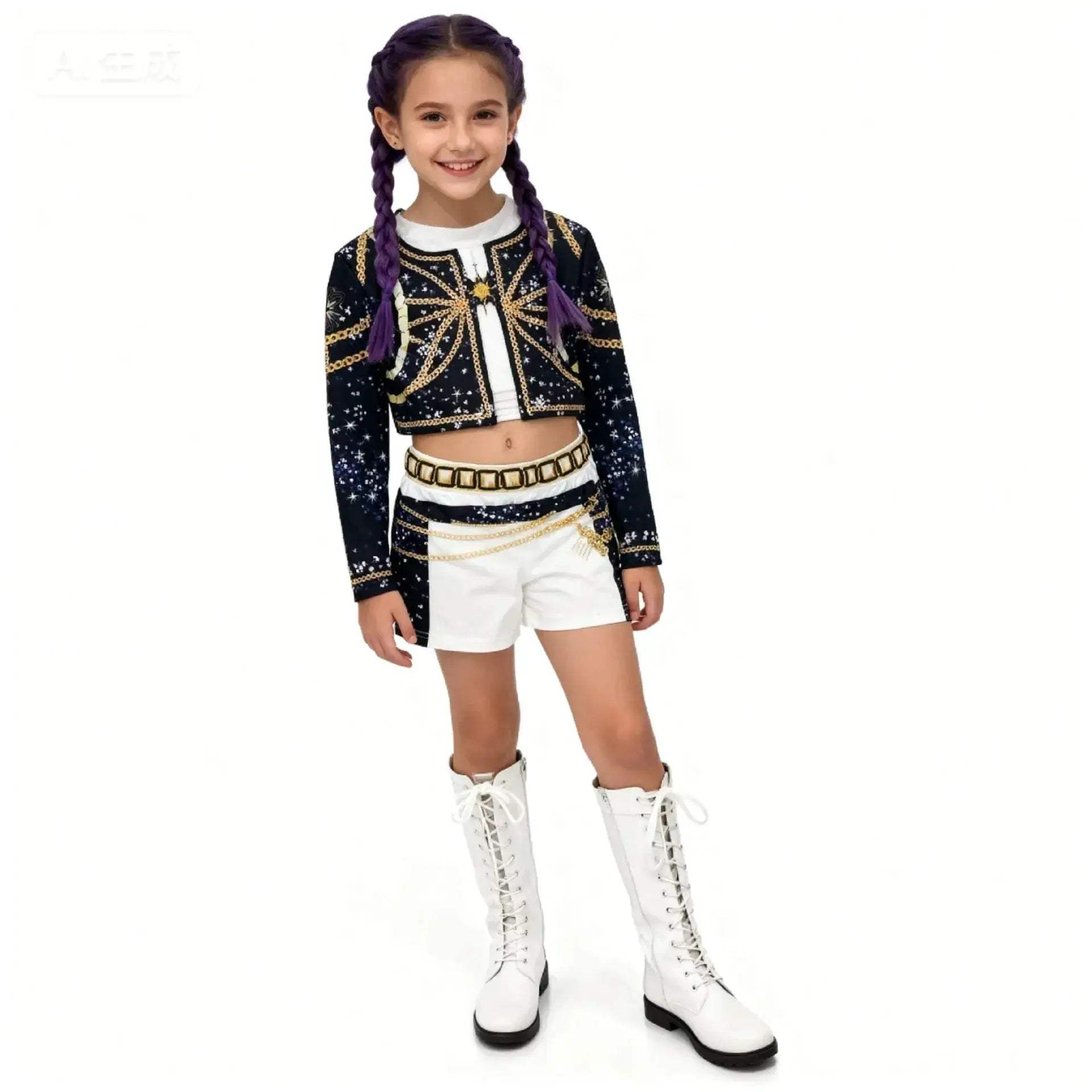 Kpop Demon Hunter Cosplay Costume For Girls With Sparkly Outfit - ToylandEU