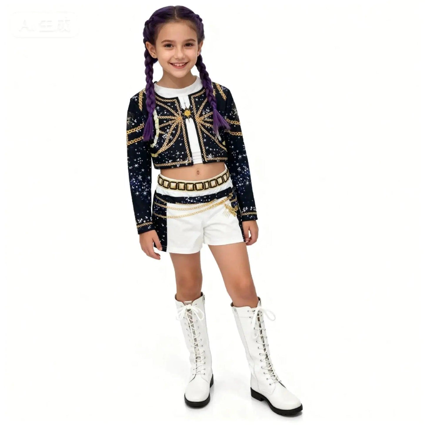  Kpop Demon Hunter Cosplay Costume Sparkly Girls Outfit -  ToylandEU™
