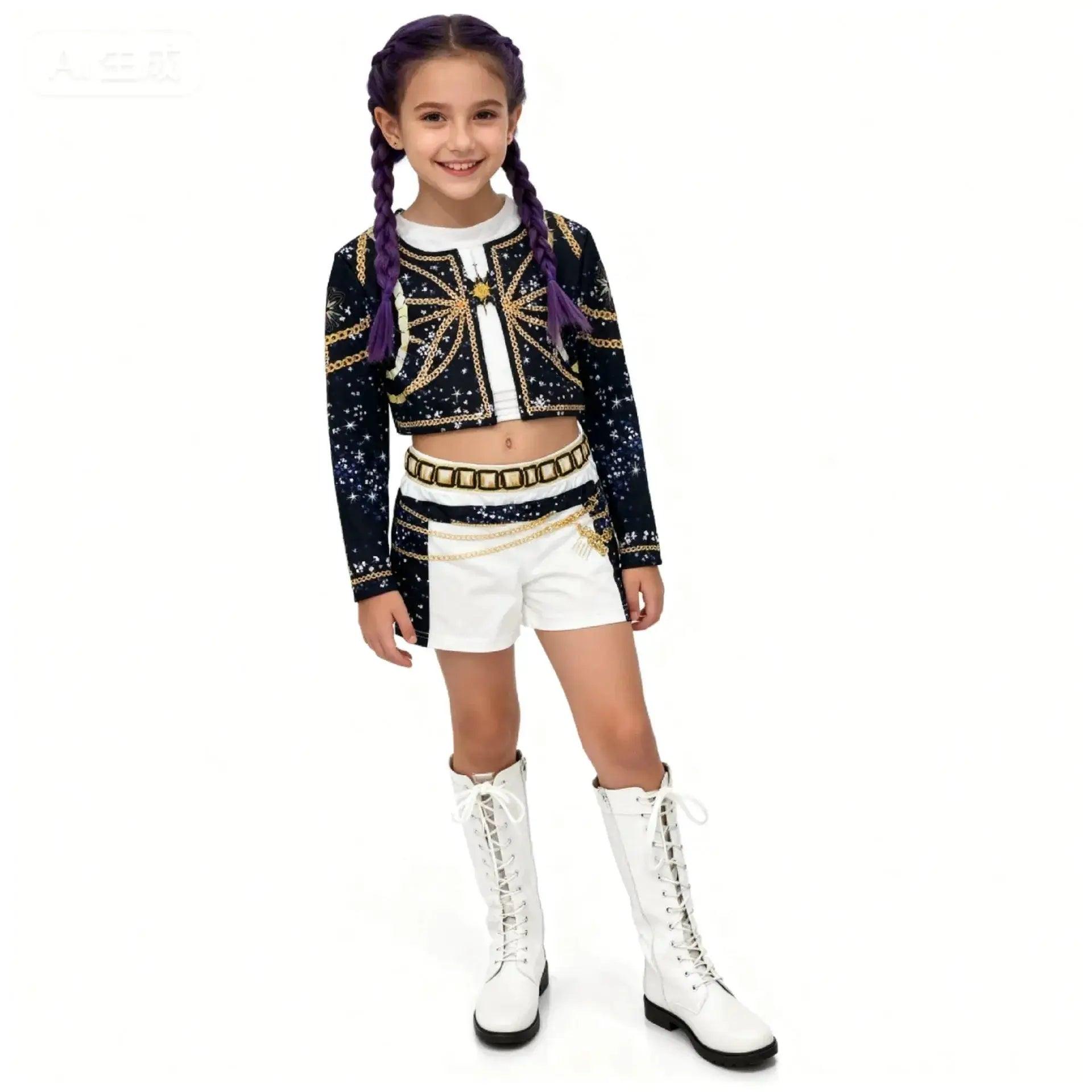  Kpop Demon Hunter Cosplay Costume Sparkly Girls Outfit -  ToylandEU™