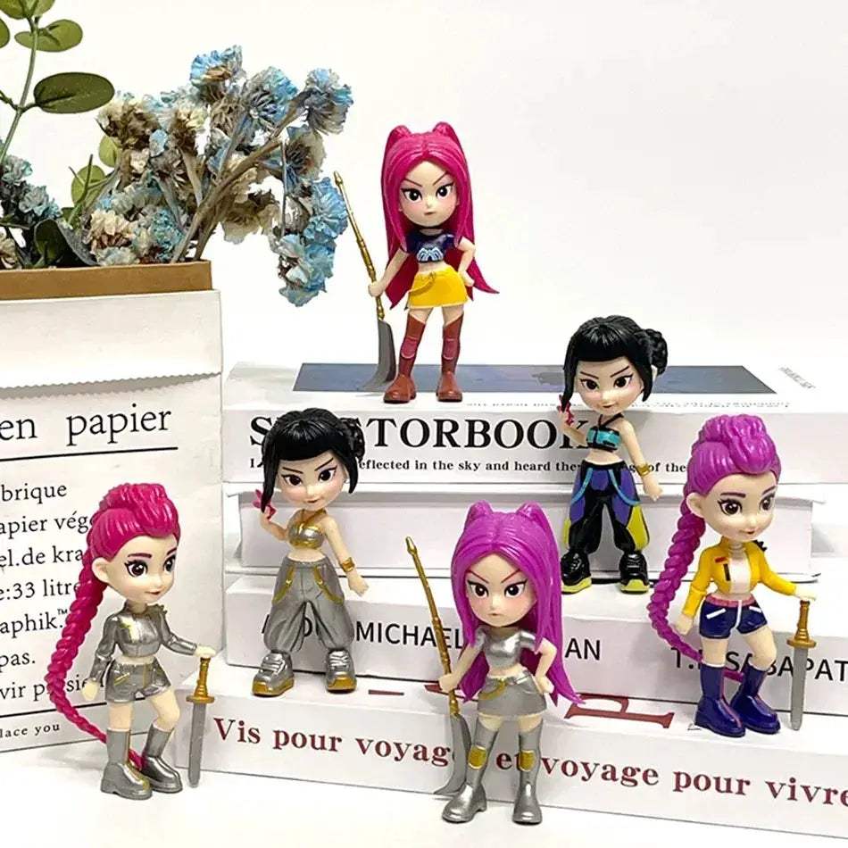 Kpop Demon Hunters Action Figure Set 6 Pack Collectible Figures - ToylandEU