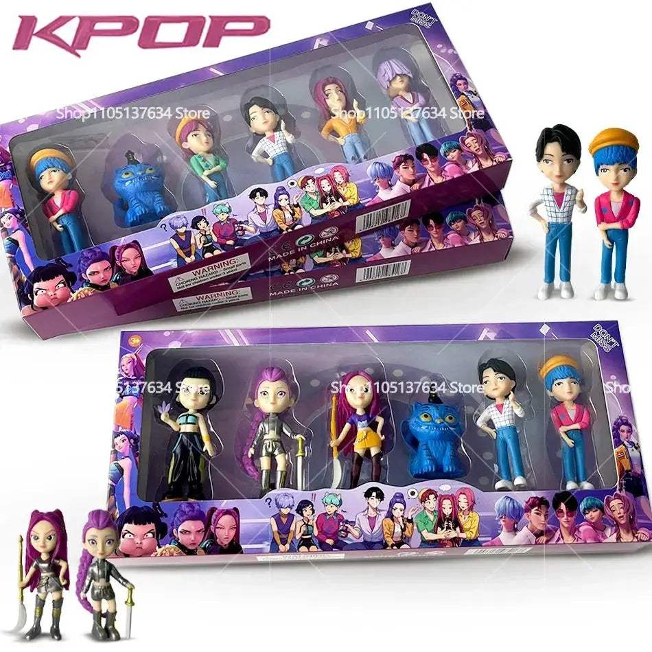 Kpop Demon Hunters Action Figures 6 Piece Gift Set - ToylandEU