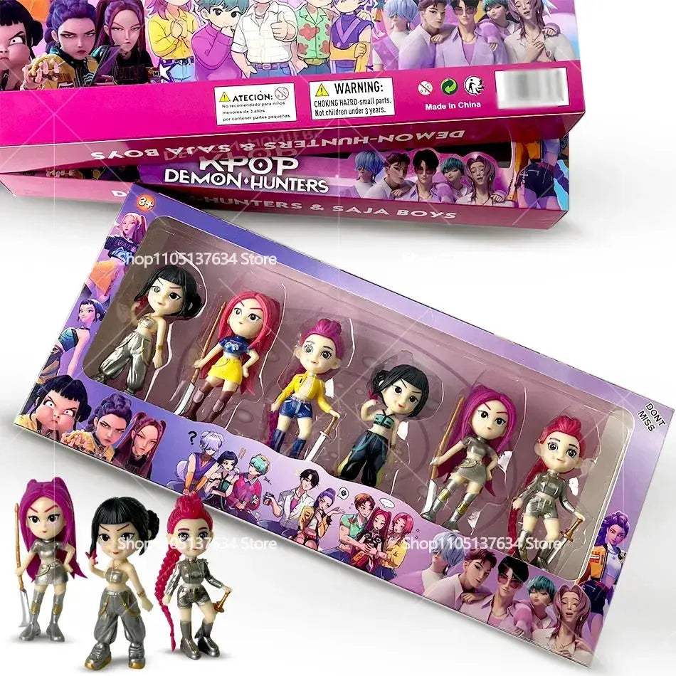 Kpop Demon Hunters Action Figures 6 Piece Gift Set - ToylandEU