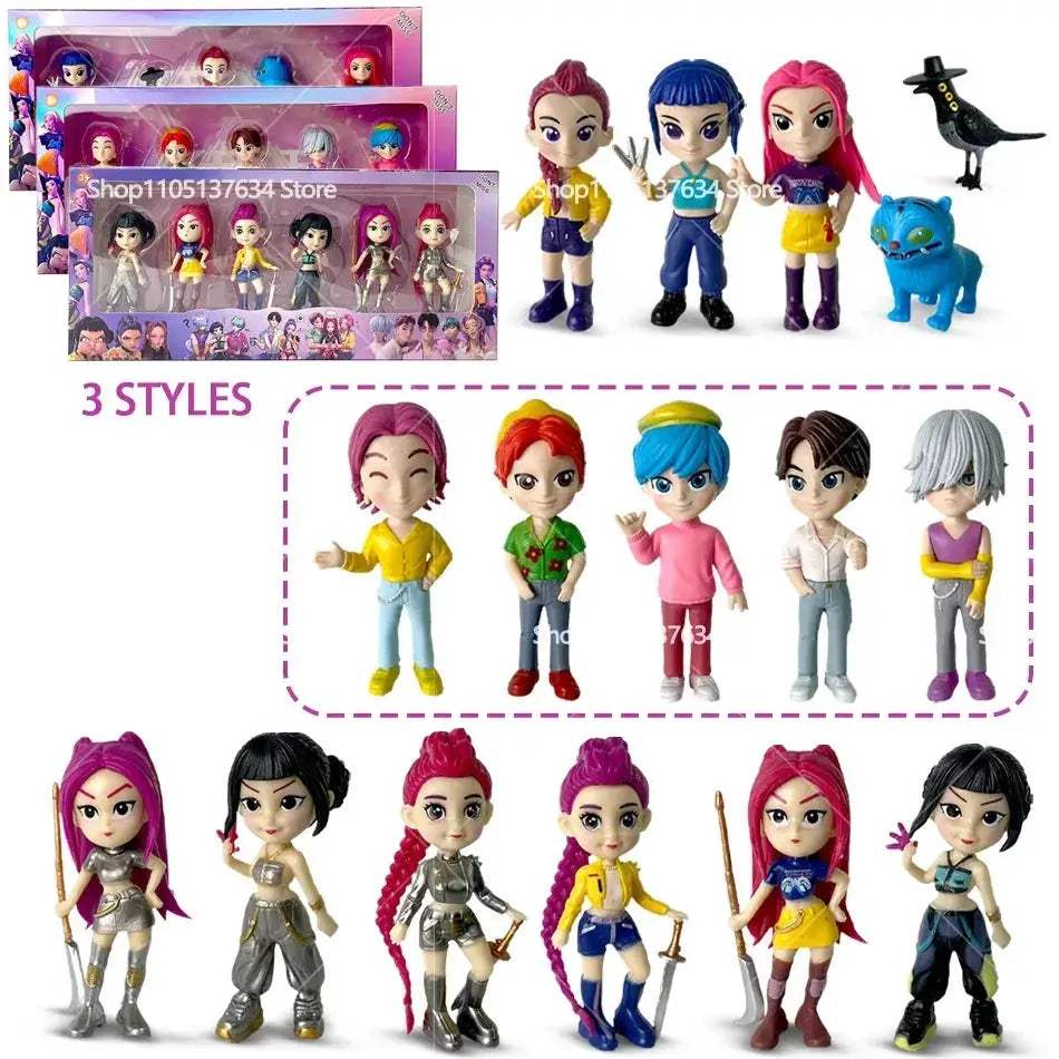 Kpop Demon Hunters Action Figures 6 Piece Gift Set - ToylandEU