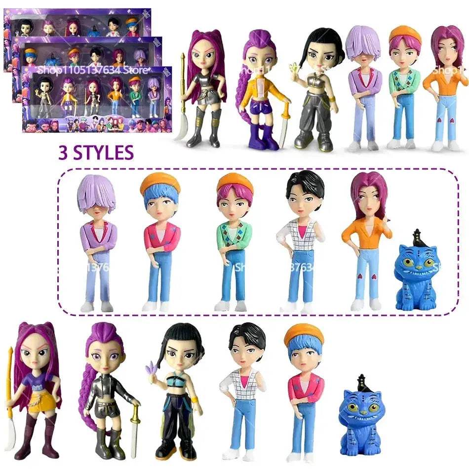 Kpop Demon Hunters Action Figures 6 Piece Gift Set - ToylandEU