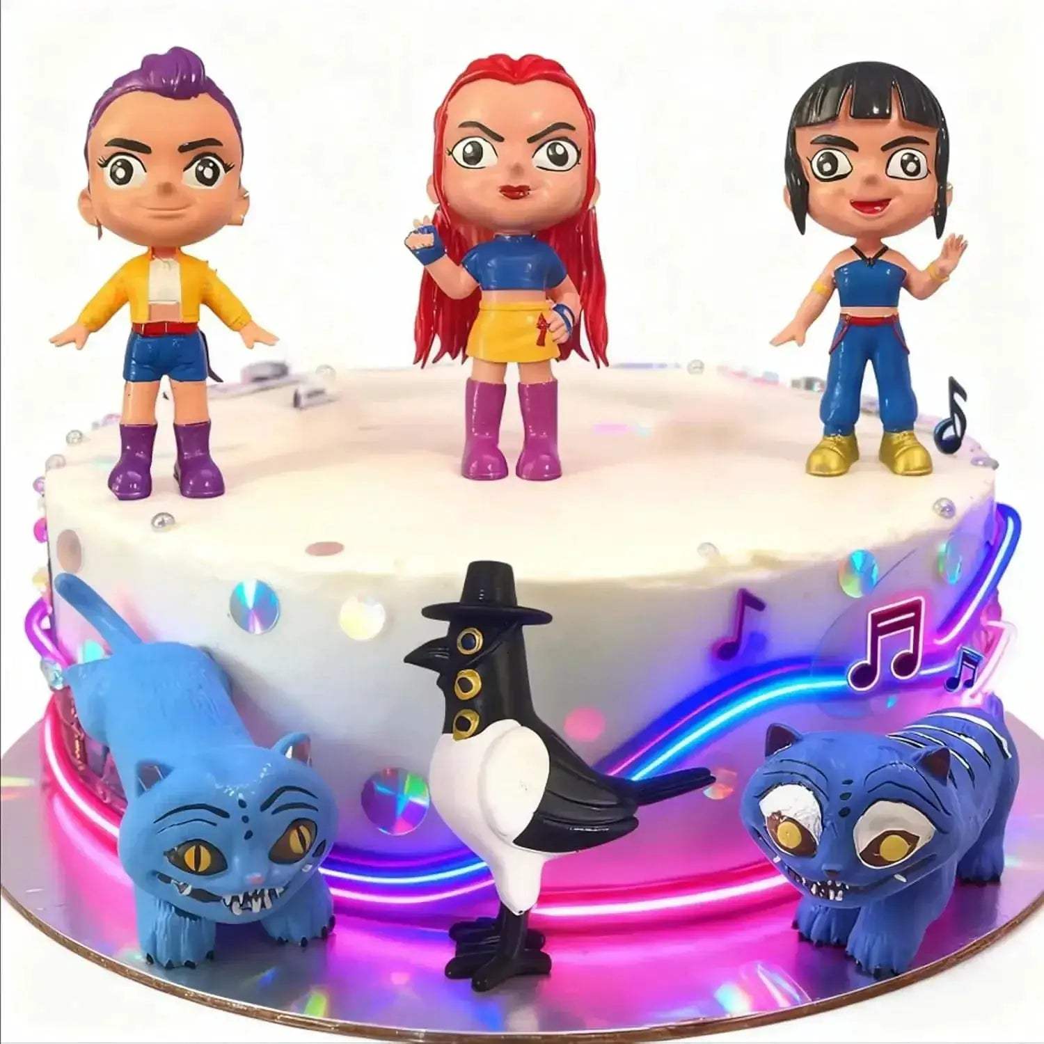 Kpop Demon Hunters Cake Topper Set Durable Mini Figurines - ToylandEU