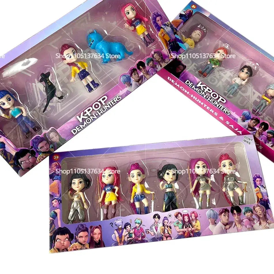 Kpop Demon Hunters Six Piece Action Figure Set Collectible Gift - ToylandEU