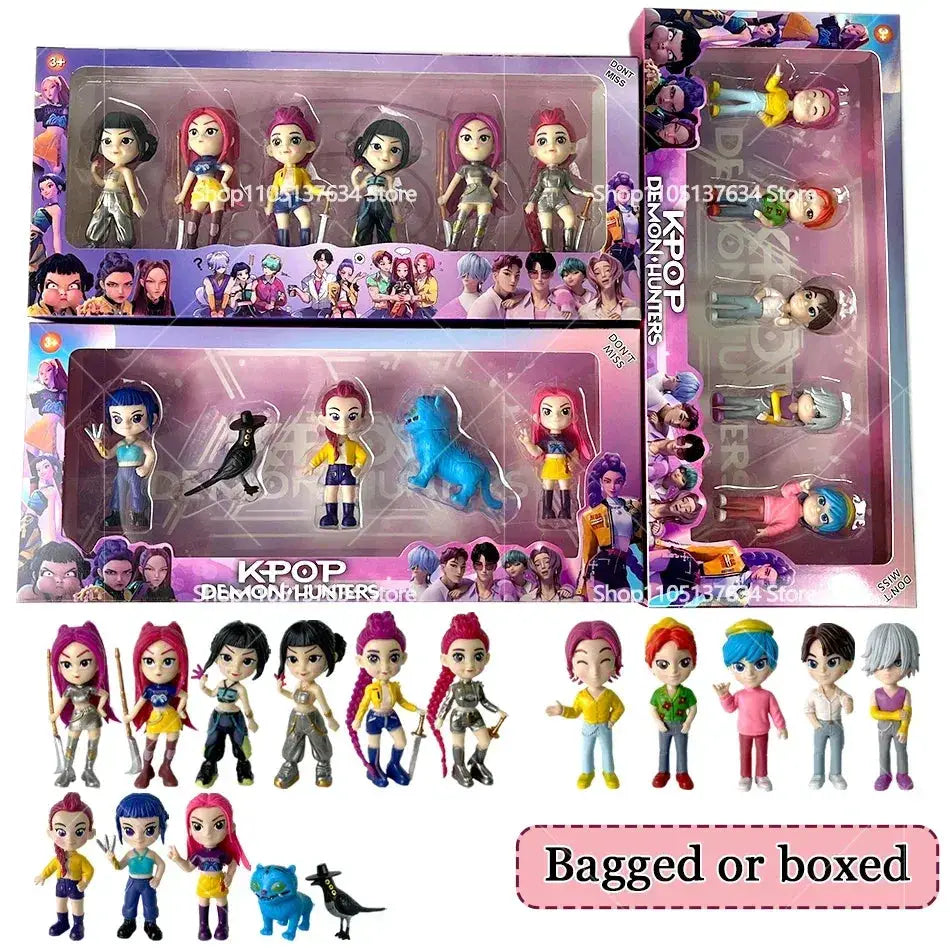 Kpop Demon Hunters Six Piece Action Figure Set Collectible Gift - ToylandEU