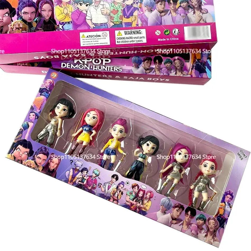 Kpop Demon Hunters Six Piece Action Figure Set Collectible Gift - ToylandEU